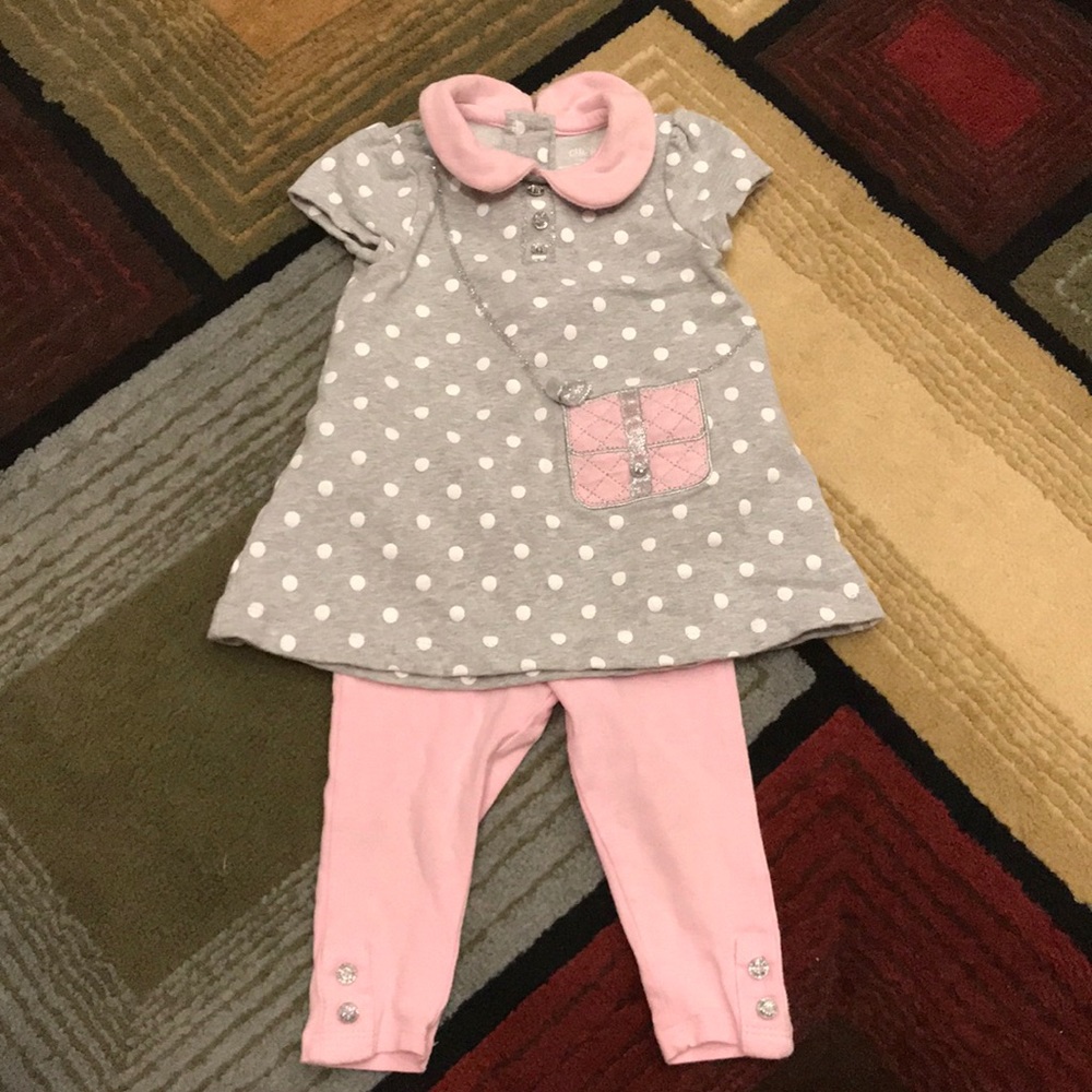 Little Me 12m outfit with purse details
